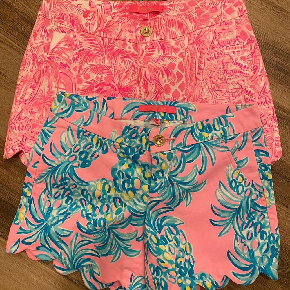 Lilly Pulitzer Pink and Blue Patterned Women Shorts